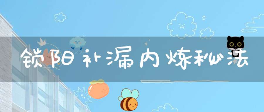锁阳补漏内炼秘法