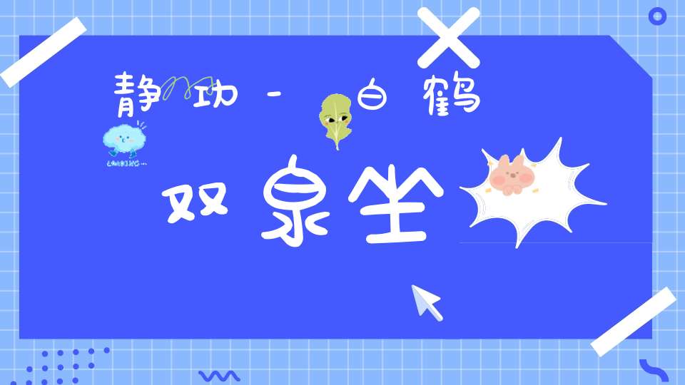 静功-白鹤双泉坐