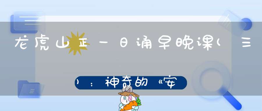 龙虎山正一日诵早晚课(三)：神奇的《安土地咒》